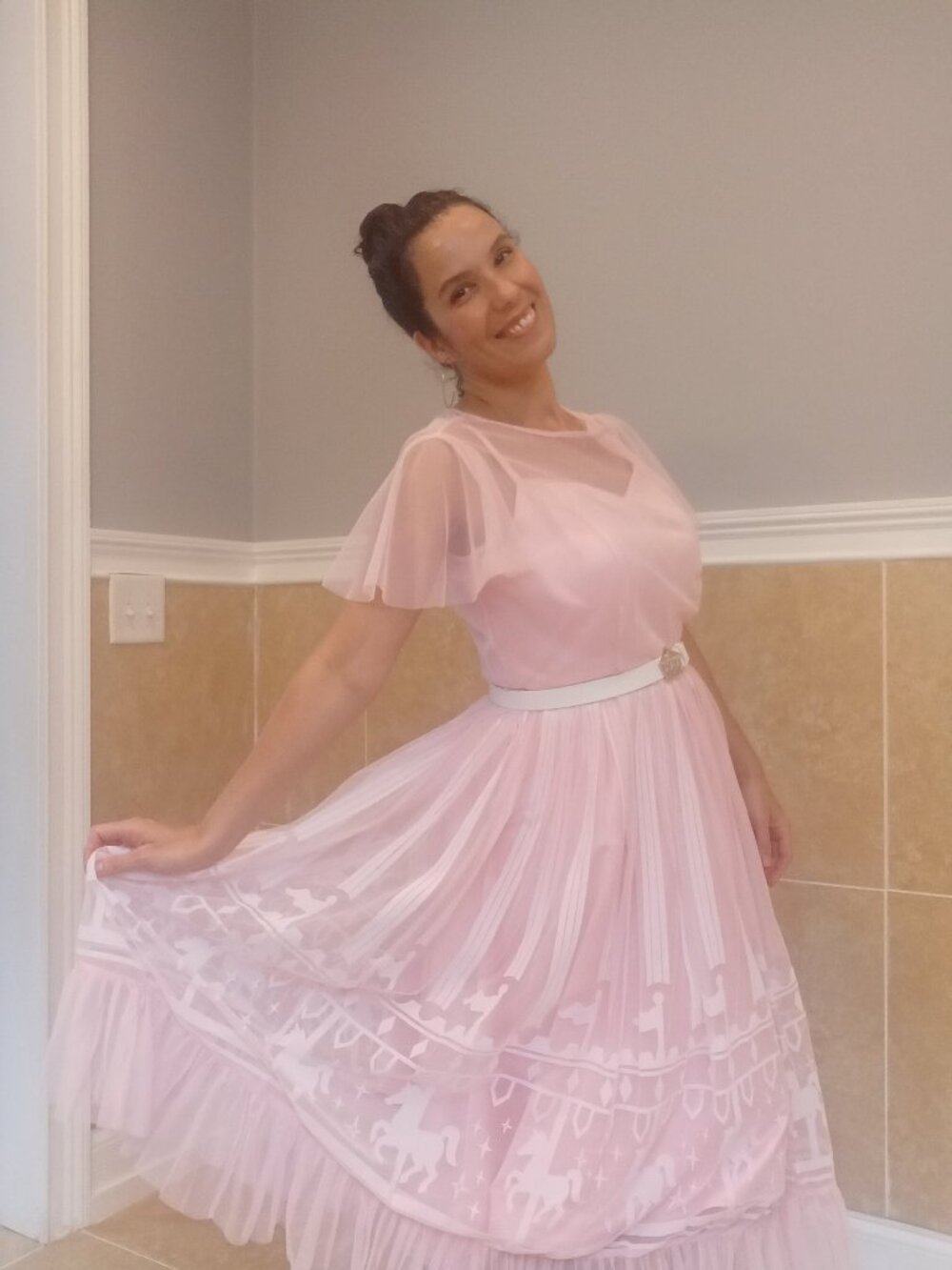 Disney Parks The Dress Shop King Arthur Carousel Pink Dress Size 14 Worn Once